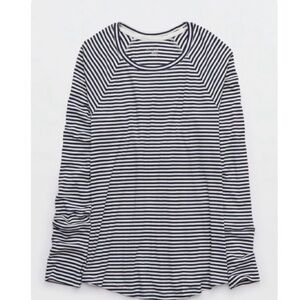 Offline by aerie Thumbs Up Ribbed Raglan Long Sleeve T-Shirt (Size Small)